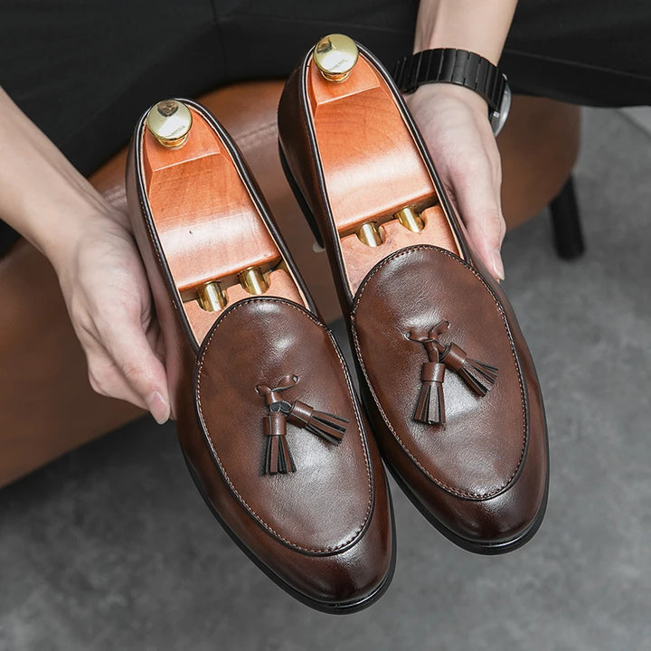 Belotti Alfan Leather Tassel Loafers