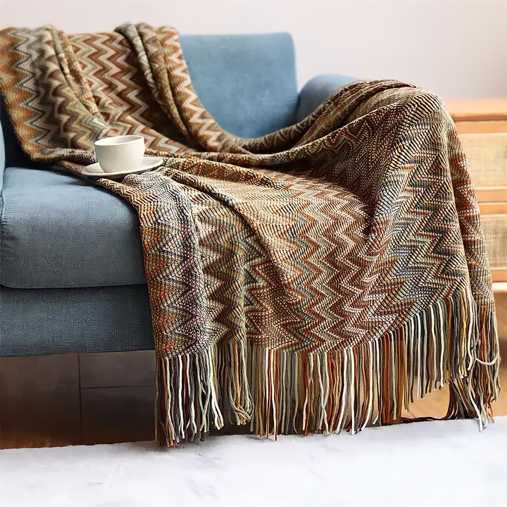 Scandi Boho Throw Blanket